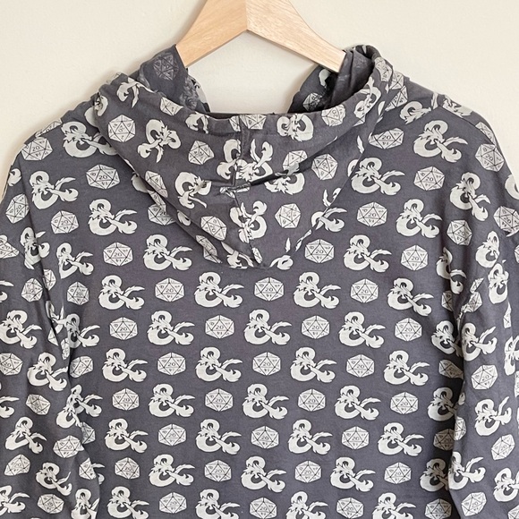 Dungeons & Dragons Loot Wear Limited Edition Dice Hoodie Full Zip Jacket Adult M - Picture 9 of 10